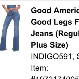 Good American Women's Blue Jeans